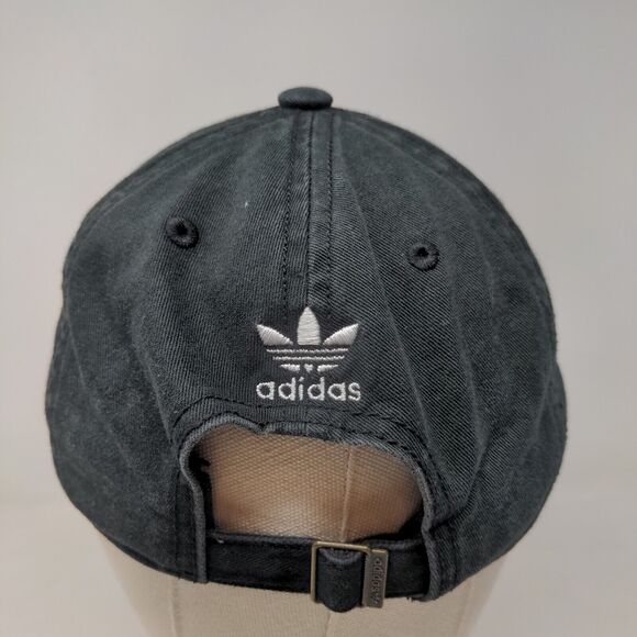 Adidas Men's Slideback Hat Black OSFA Embroidered Trefoil Logo 100% Cotton - Picture 7 of 11